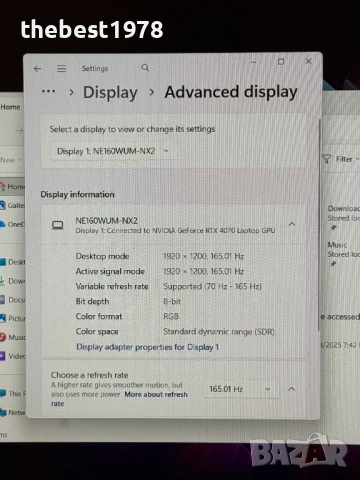 ROG Strix G16`i9-13980HX/RTX 4070/32GB DDR5/1TB NVMe/WQXGA/RGB, снимка 9 - Лаптопи за игри - 52471171