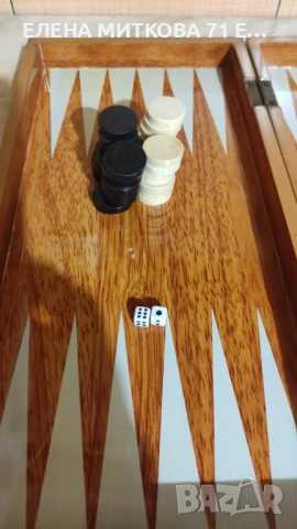 Комплект за шах и табла-дървени фигури и пулове, снимка 4 - Шах и табла - 53762280