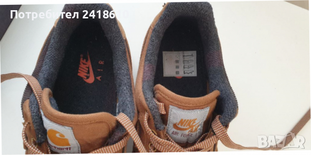 Nike Air Force 1 Low Carhartt Wip Limited UK 12 US 13 Mens Size 47.5/31см ОРИГИНАЛ!, снимка 13 - Кецове - 36311462