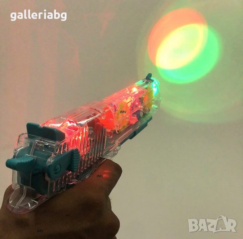 Прозрачен пистолет със светлини и звуци, снимка 4 - Електрически играчки - 38856627