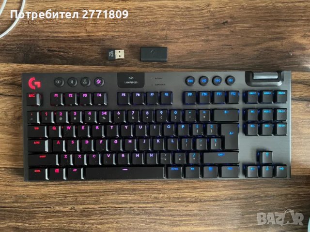 Геймърска клавиатура Logitech G915 TKL Lightspeed, снимка 8 - Клавиатури и мишки - 49650301