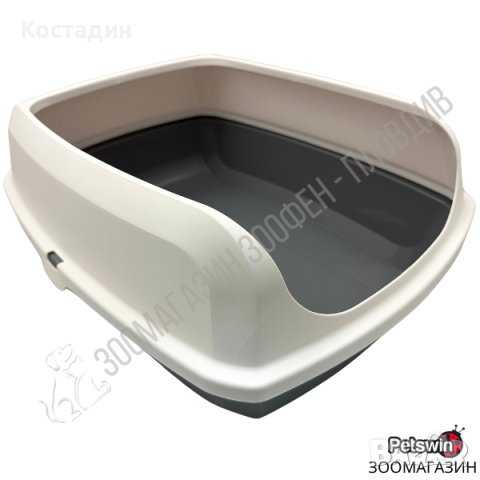 Полузатворена Котешка Тоалетна - M, L размер - Сива разцветка - Cat Toilet Easy - Pet Interest, снимка 2 - За котки - 44462312