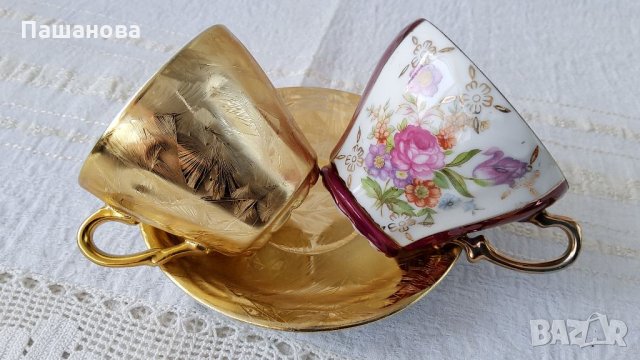 Две чашки за кафе с една чинийка, снимка 7 - Чаши - 35687318