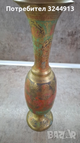 Много красива месингова ваза , снимка 4 - Вази - 52221233