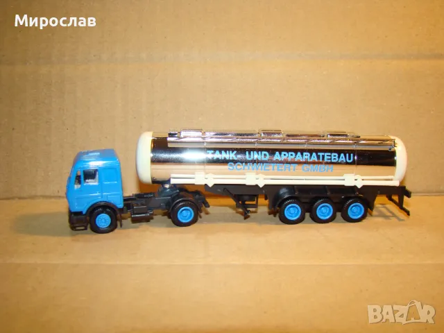 HERPA 1:87 H0 MERCEDES ТИР КАМИОН ИГРАЧКА МОДЕЛ ЦИСТЕРНА, снимка 1 - Колекции - 48268799