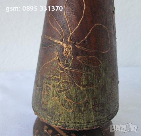 Дървена ваза, стара, снимка 8 - Вази - 40211744