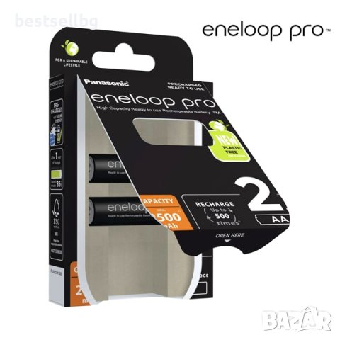 Мощни акумулаторни батерии Panasonic Eneloop Pro HR06 AA 2500mAh 1.2V, снимка 6 - Къмпинг осветление - 40480501