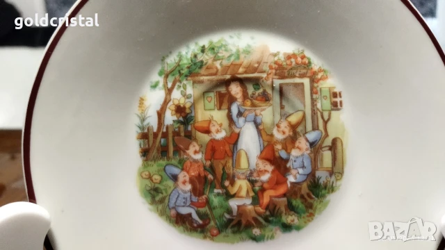 стар български порцелан Изида чиния детски приказки , снимка 2 - Антикварни и старинни предмети - 50515026