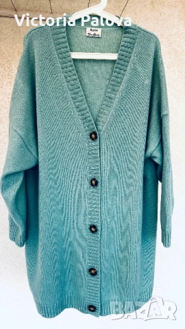 Acne Studios луксозен oversize вълнен кардиган – 100% wool, снимка 6 - Жилетки - 53764956