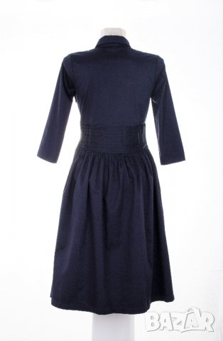 Тъмносиня памучна рокля марка Fever Heritage - M, снимка 4 - Рокли - 38384485