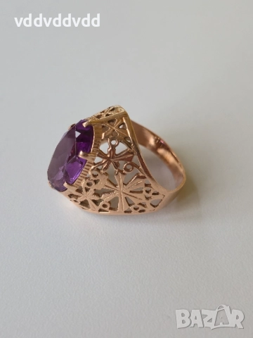 СССР златен пръстен 14 карата , снимка 6 - Пръстени - 52120344