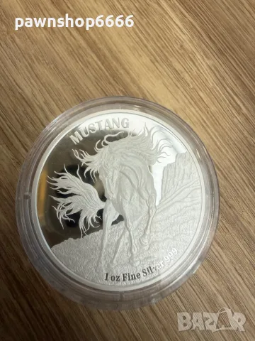 Сребърна инвестиционна монета МУСТАНГ (Mustang) 2024 – 1 oz Сребро .999, Токелау