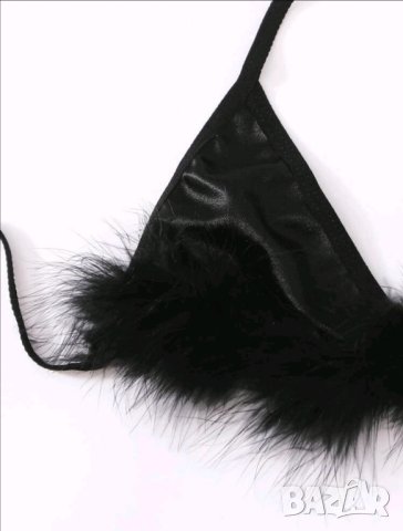 Дамско бельо комплект от 6 части с пухче, снимка 5 - Бельо - 41813199