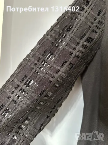 Дамска офис черна рокля размер XS, снимка 3 - Рокли - 49035546