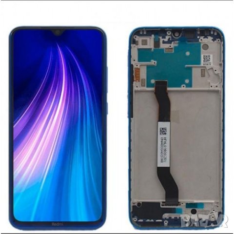 Дисплей за Xiaomi Redmi Note 8 , Model: M1908C3JG , M1908C3JE , M1908C3JH / синя рамка, снимка 1 - Тъч скрийн за телефони - 40352484