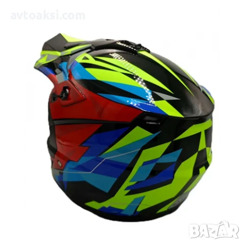 Каска Крос Мотор/Скутер/Бъги/Вело/АТВ с Очила -YF041, снимка 4 - Аксесоари и консумативи - 50827118