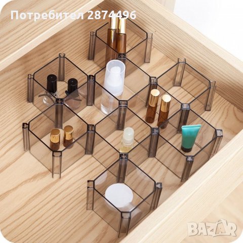 2037 Акрилен органайзер за чекмеджета с 6 отделения, снимка 7 - Други стоки за дома - 35761352