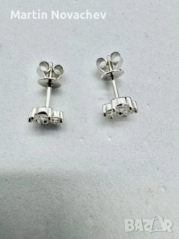 Сребърни обеци с мойсанит (Диамант) 0.6 карата, снимка 10 - Обеци - 52933340