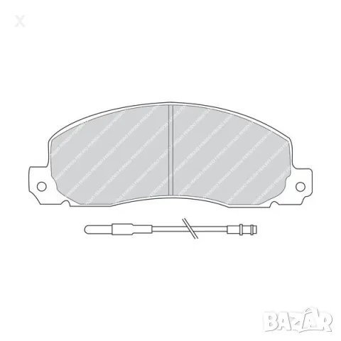 FERODO FSL414 НАКЛАДКИ ПРЕДНИ FIAT 130 / OPEL Arena / RENAULT 30, Trafic / 1971-2001 OE 7701203918, снимка 1 - Части - 28348342