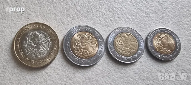 Мексико. 
1, 2, 5 , 10 мексикански песо.
Нови ., снимка 5 - Нумизматика и бонистика - 49408851