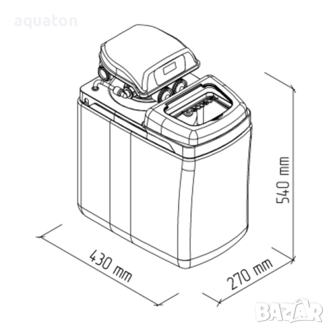 Омекотител за вода Aqmos Pink 15 - суперкомпактен до 5 потребителя, снимка 3 - Други - 53691730