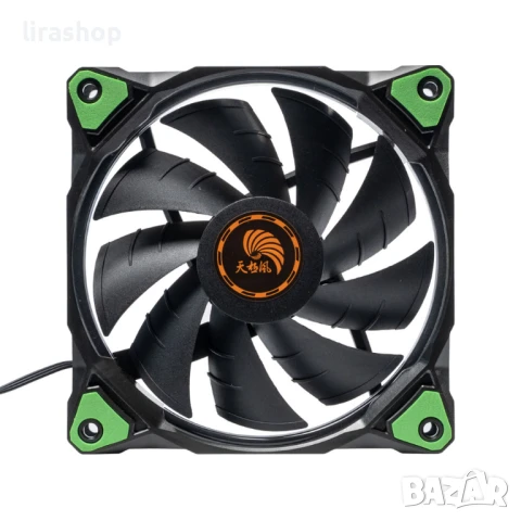 Вентилатор No brand, 120mm, LED, MOLEX, Черен - 63071, снимка 2 - Други - 50576951