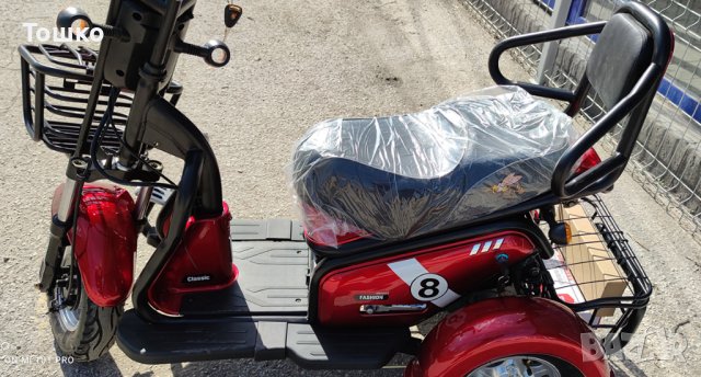 Електрическа триколка EcoWay модел М3 бордо, снимка 4 - Мотоциклети и мототехника - 40491534