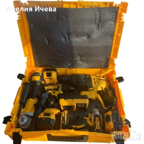 Комплект 4в1- перфоратор, ъглошлайф,гайковерет и винтоверт , снимка 5 - Винтоверти - 51455774