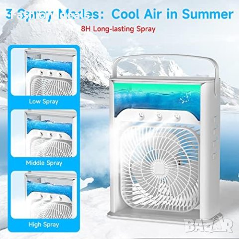 Нов Преносим охладител за въздух Мини климатик/3 скорости/Къмпинг Дом Офис, снимка 2 - Вентилатори - 41587922