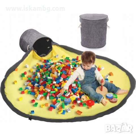 2 в 1 Кошица за играчки с постелка за игра - код 3255