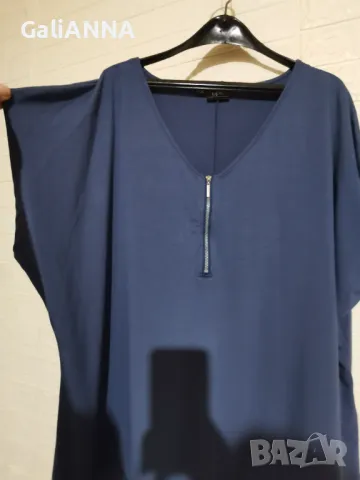 СТРАХОТНА ТУНИКА С ЦИП 3XL-5XL, снимка 3 - Туники - 50338585