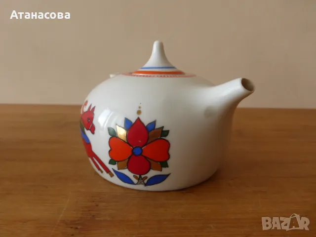 Порцеланово чайниче чайник ЛФЗ 1970 г , снимка 4 - Аксесоари за кухня - 49769215