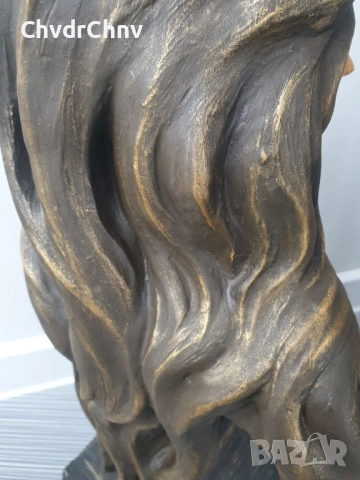 Solome статуя 60см-4кг/Арт Деко стара теракота фигура-бюст на жена, снимка 12 - Статуетки - 53004041