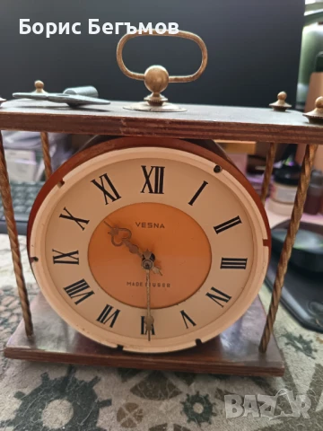 Каминен механичен часовник Весна, снимка 6 - Антикварни и старинни предмети - 50791851