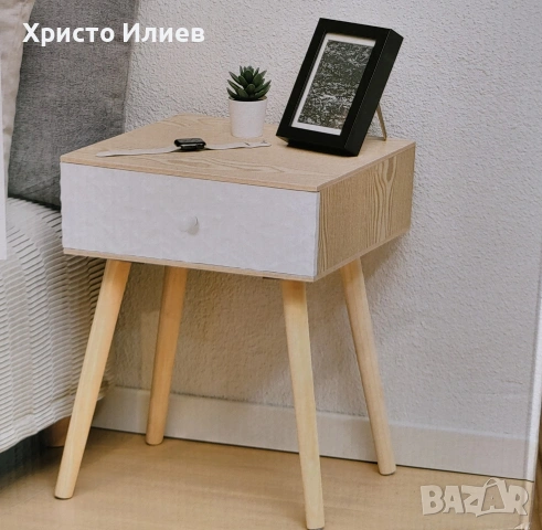 Нощно шкафче шкаф с чекмедже Помощна маса