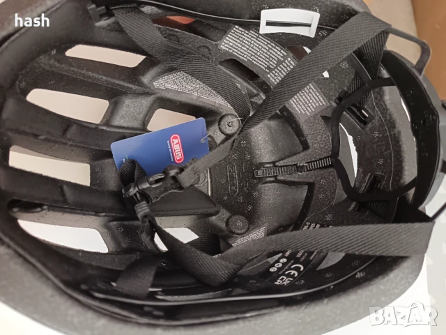 Унисекс велосипедна каска за възрастни ABUS POWERDOME, бяла (полярно бяла), размер S (51-55 см), снимка 11 - Аксесоари за велосипеди - 50886525