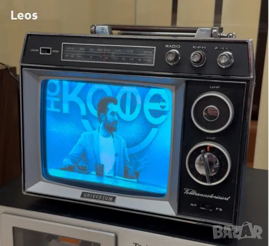 💥 Колекционерски ретро портативен телевизор с радио UNIVERSUM SK 992 - 1970 г., снимка 6 - Телевизори - 48713364