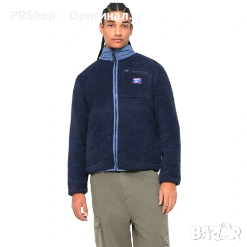 Мъжко поларено яке Reebok, синьо, снимка 2 - Якета - 53622397
