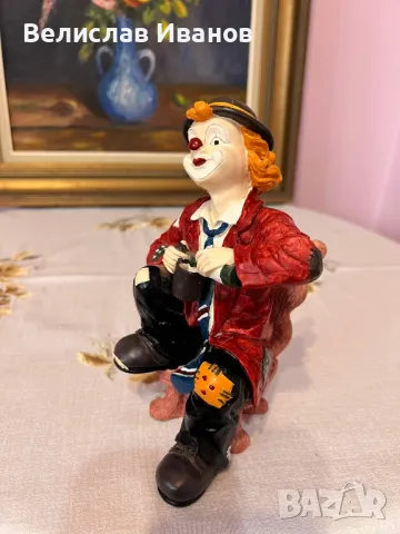 Винтидж фигура на клоун в отлично състояние., снимка 3 - Колекции - 49670577