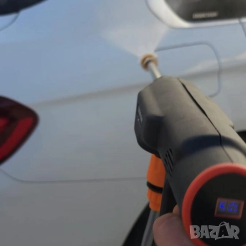 Акумулаторна водоструйка 24V – Пистолет за миене с LCD дисплей и 6 режима, снимка 3 - Друга електроника - 51948107