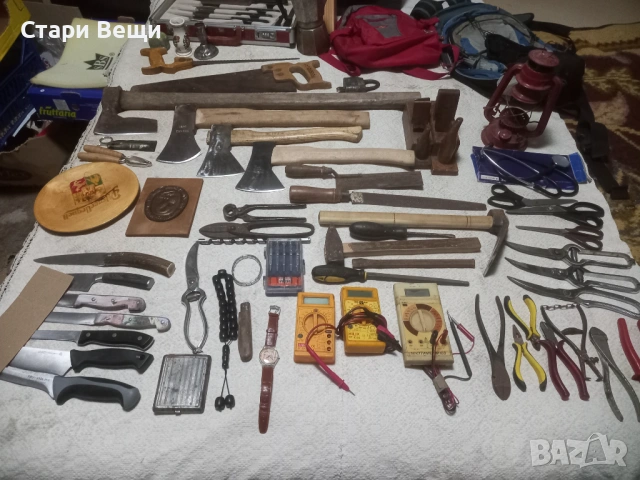 Стари ножове брадви топори инструменти , снимка 4 - Ножове - 53542078