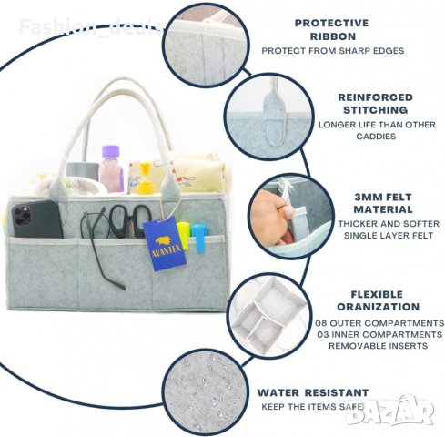 Нов организатор чанта органайзер за бебе +комплект маникюр новородени , снимка 2 - Други - 39566146