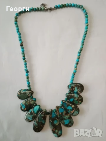 Огърлица от морски седимент яспис, снимка 3 - Колиета, медальони, синджири - 51201882