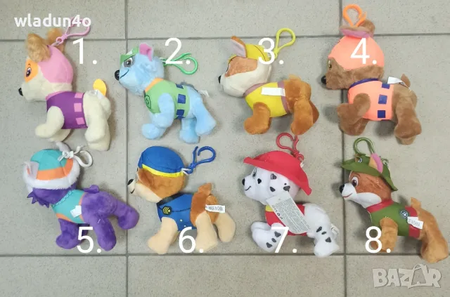 Ключодържатели Paw patrol/Пес патрул-8лв/бр, снимка 6 - Плюшени играчки - 50060006