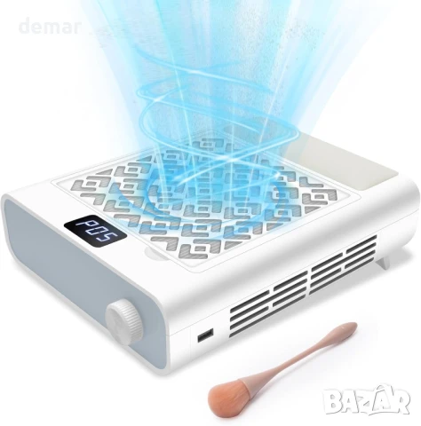 Прахоуловител за нокти CGBE 3600 об/мин, 5 скорости, 2 филтъра и 10 филтърни хартии