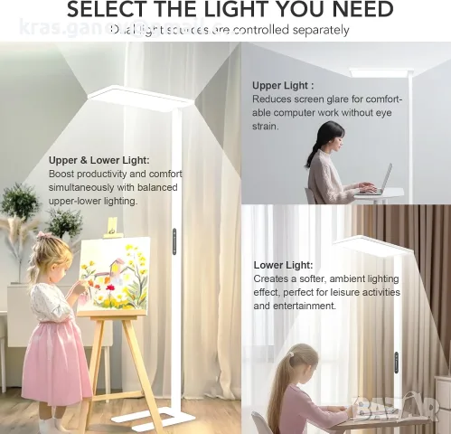 LED лампион LES FLEURS 120W, 10 000 lm, димиране, 195 cm, снимка 8 - Лед осветление - 55773334