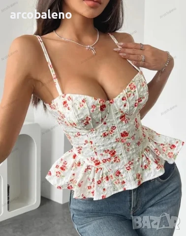 Дамски секси топ с връзки и гол гръб, 2цвята , снимка 7 - Корсети, бюстиета, топове - 50949073