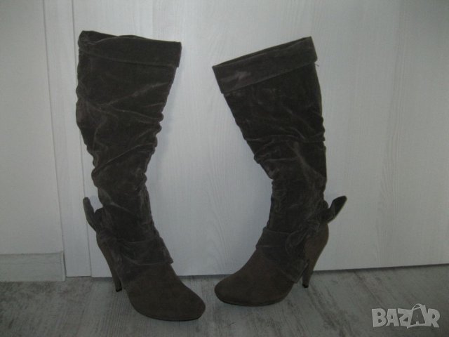 Нови чизми цвят каки , снимка 4 - Дамски ботуши - 41409980