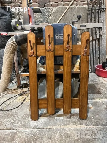 Закачалка четворна за стена от чам, снимка 2 - Закачалки - 50096165