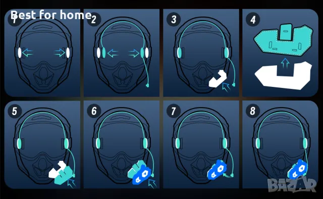 Bluetooth слушалка за мотоциклетна каска WNJACO Y20, снимка 4 - Аксесоари и консумативи - 48457865